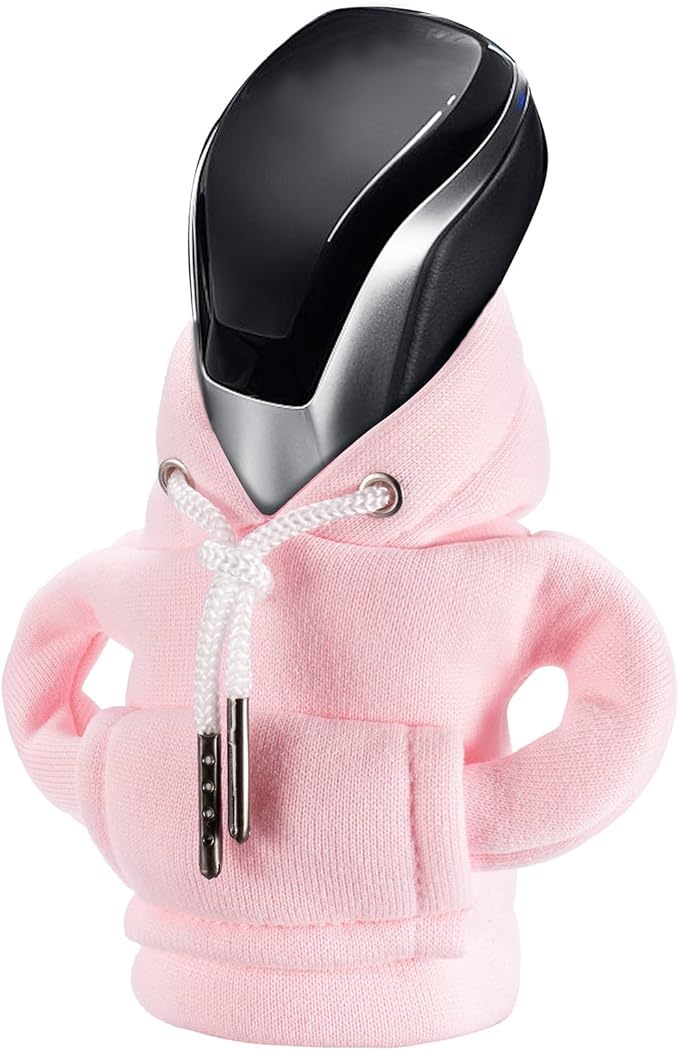 SLLAK Gear Shift Hoodie, Universal Car Shift Knob Cover, Mini Hoodie for Car Shifter, Automotive Interior Cute Gadgets, Car Accessories and Decorations for Women