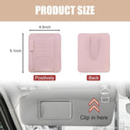 2 PCS Car Sun Visor Organizer, Small Auto Visor Organizer and Storage, Registration and Document Holder for Sunglasses, Card, Pen, Driver License, Car Accessories (Pink)