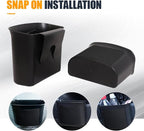 YoRise Car Trash Can, Multifunctional Hanging Garbage Can, Car Storage Organizer Container, Mini Trash Bin, Waterproof Automotive Door Side Garbage Organizer Holder for Most Cars (Black)