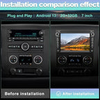 Car Radio for Chevrolet Chevy Silverado GMC Sierra Yukon 2007-2013 Android 13 GPS Navigation 2GB+32GB with 7 inch Touch Screen CarPlay Android Auto Bluetooth SWC