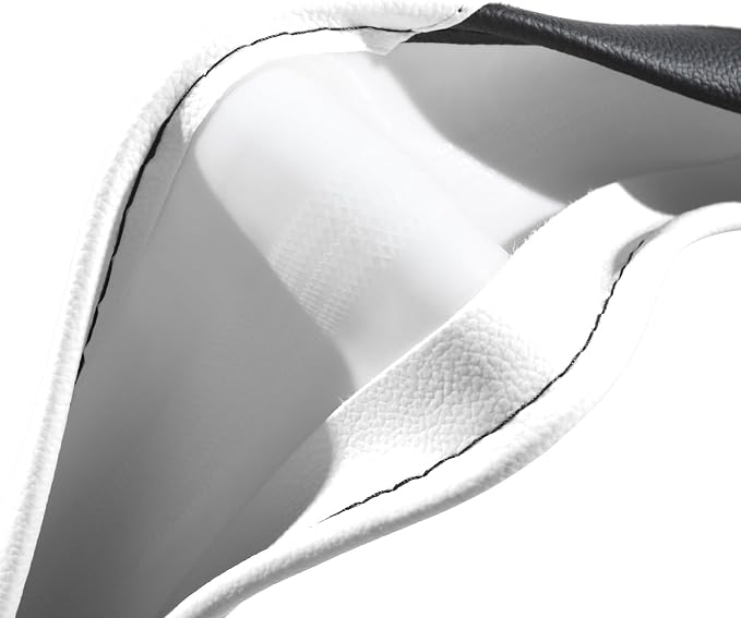 Car Steering Wheel Cover, Microfiber Leather Steering Wheel Cover Universal Fit 14.5-15 inch Anti-Slip Comfortable Breathable Car Wheel Protector for Men Women,White