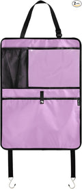 Medium Lavender Magenta Kick Mats Backseat Protector, 2 Pack Car Organizer Back Seat