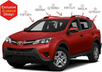 AUTOCLOVER Tape-On Rain Guards Window Visors 6 Pcs Set for Toyota Rav4 2013 2014 2015 2016 2017 2018 / Window Deflectors, Out-Channel Vent Shades (Chrome)