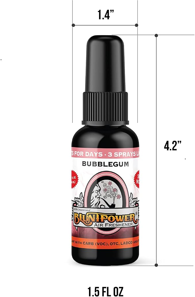 (Bubblegum, 1 Pack) Concentrated Air Freshener for Room and Car Spray - Oil-Based Diffuser Spray Bottle - Long-Lasting Bathroom Spray, Car Freshener, & Odor Eliminator Spray