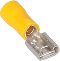 Install Bay YVFD250 Vinyl Female Connector 12/10 Gauge .250, Yellow (100-Pack)