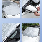 Car Front Windscreen Cover for Dodge RAM 1500 2019-2024 2025, Windshield Snow Cover Protector Heavy Duty Ultra Thick Snow Ice Frost Sun UV Dust Water Resistant