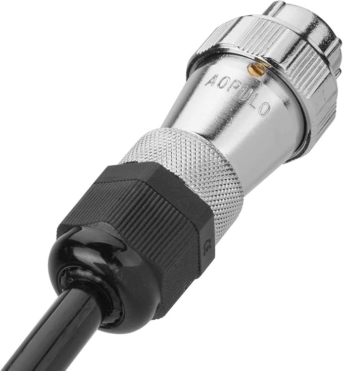 Heavy Duty Vehicle Coil Trailer Cable with 1 Channel 4 PIN AV Connector Disconnect Kit for Truck Caravan Motor Home Backup Security Camera Monitor System