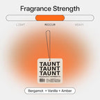 Air Freshener in 01 Taunt | Hanging Odor Eliminator for Cars, Closets & Drawers | Bergamot, Vanilla & Amber | Vegan, Non-Toxic, Cruelty-Free