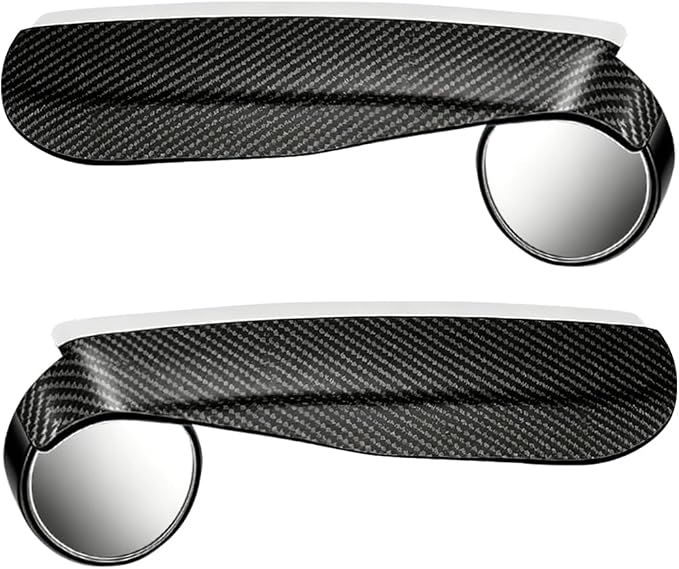 Zpana Car Blind Spot Mirrors with Rain Guard, 2 in 1 360° Adjustable Vehicle Rain Eyebrow Reversing Side Rearview, Automotive Reverse Assist Side Mirror Sunshade, Universal for SUV RV Truck