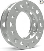 2 Pcs Die Cast Wheel Spacers 12mm 1/2" Thick Fits Bolt Patterns 8x6.50 8x165.1mm 8x170mm 8x180mm Chevy Siverado 2500 3500 ｜ Ford F250 F350 ｜ Ram 2500 3500 - Not Hub Centric