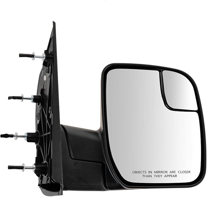 Driver and Passenger Side Mirror Assembly Set Manual Foldaway Textured Compatible with 2010-14 Ford E-150 E-250 2010-14 Ford E-350 Super Duty E-450 Super Duty