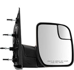 Driver and Passenger Side Mirror Assembly Set Manual Foldaway Textured Compatible with 2010-14 Ford E-150 E-250 2010-14 Ford E-350 Super Duty E-450 Super Duty