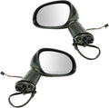 2 Piece Driver and Passenger Side Mirror Assembly Set Electric Adjustment Heated No Memory Black Compatible with 2015-2019 Dodge Challenger CH1320396 CH1321396