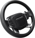Car Steering Wheel Cover for F-150 Tundra Range Rover Large Size 15.5-16 inch (39.5-41cm) Black Breathable Microfiber Leather