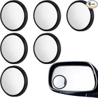 6 Pcs Blindspot Mirrors 2 Inch Blind Side Mirror for Car Round Self Adhesive Rear View Car Mirror(Classic Style)