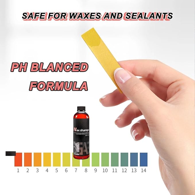 High Foam Car Wash Soap, pH Balanced Car Shampoo for Foam Cannon, Blaster Gun & Bucket - Auto Detailing Shampoo Super Suds Safe on Wax, Sealant, Ceramic, and Clear Coat Finishes-500ml/17fl.oz