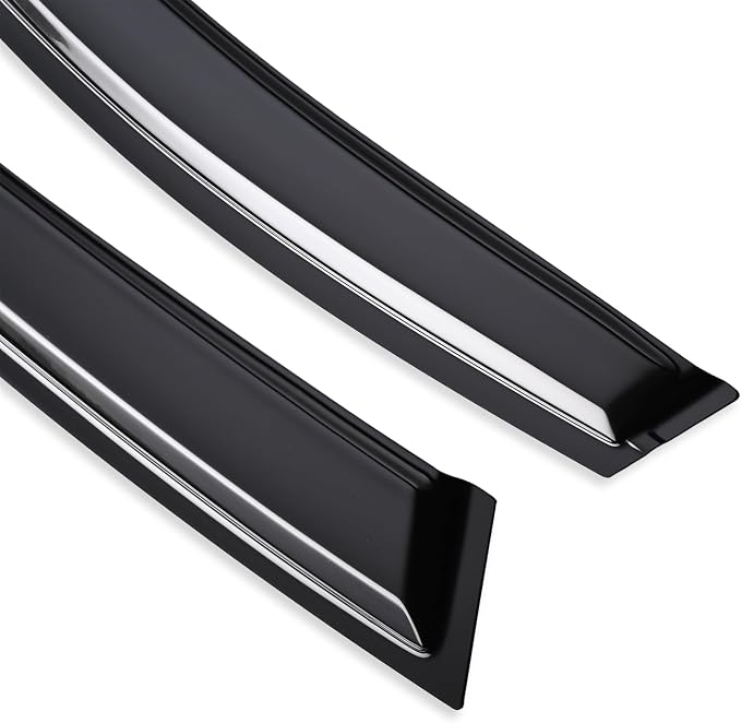 Tape-on Sun/Rain Guard Side Window Visor Deflectors Rain Guards Compatible with Subaru 2013-2015 XV Crosstrek 2016-2017 Subaru CrossTrek 2012-2016 Impreza Hatchback，Window deflectors
