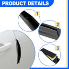 Set of 4 Pieces Universal Car Door Edge Guards Heavy Duty Anti-Collision Strips with Self-Adhesive Door Protector for Cars SUVs Trucks Black