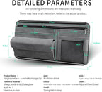 Car Sun Visor Organizer Glasses Case Storage Bag note Holder Car suede Zipper Card Hold Car Organizers and Storage (brown)