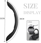 Car Steering Wheel Cover Leather Snap On 3Pcs Set Non-Slip Protector Wrap Steering Wheel Accessories 14.5-15 inch Universal Black