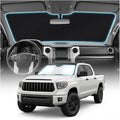 for Toyota Tundra Sun Shade Windshield Cover - Custom Fit Tundra Accessories 2007-2021 Sunshade Foldable UV Protection & Heat Shield Sun Visor Accessories