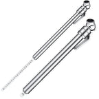 2 Pieces 1-20 PSI Low Pressure Tire Gauges Pencil Tire Gauges for Reverse Osmosis Tank, Garden Tractors, Golf Carts, ATV, Sports Equipment