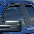 in-Channel Side Car Window Visors Rain Guards Sun Shade Vent Deflectors for Ford F-150 Supercab/Extended Cab 2004-2014, Dark Smoke Tinted