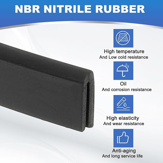 1/25" 13FT Rubber Edge Trim, Flexible U Channel Edge Guard Protector for Keen Edge Sheet Metal Car Doors Hatches Table Corners, Black