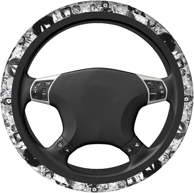Anime Steering Wheel Cover With Car Coaster, 15 Inch Anti-Slip Car Steering Wheel Covers Universal Fit For Men Women