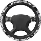 Anime Steering Wheel Cover With Car Coaster, 15 Inch Anti-Slip Car Steering Wheel Covers Universal Fit For Men Women