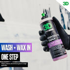 3D Wash N Wax Car Wash Soap - pH Balanced, Easy Rinse, Scratch Free Soap with Wax Protection - 16oz.