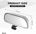 2PCS Car Blind Spot Mirror, Rectangular HD Glass Blind Spot Mirrors for Cars, 360° Adjustable Wide Angle Auto Blindspot Side Rear View Mirror, Car Accessories for SUV Truck (Screw-on, Silver)