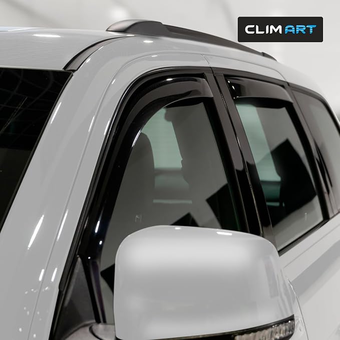in-Channel Incredibly Durable Rain Guards for Jeep Grand Cherokee 2011-2021, Original Window Deflectors, Vent Deflector, Vent Window Visors, Dark Smoke Car Accessories, 4 pcs - 611032LPf
