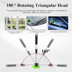 Windshield Cleaning Tool, Car Window Cleaner, Windshield Cleaner with 4 Washable Reusable Microfiber Pads and Extendable Handle, Auto Glass Wiper Cleaning Kit Universal for Car (Green)