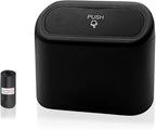 Car Trash Can, Mini Portable Car Bin with Lid & with 1 Roll Trash Bag, Leakproof Hanging Cars Storage Bag Container for Car, Home and Office (Black)