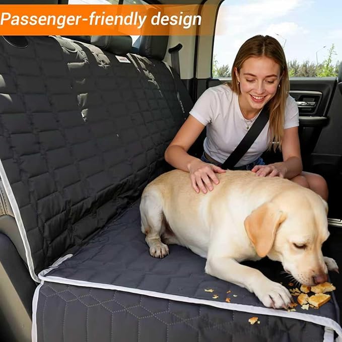 Dog Car Seat Cover for Back Seat,Washable Bench Seat Cover for Trucks,Nonslip Back seat Cover Protector for F150/Ram1500/GMC Sierra/Toyota/Chevrolet Silverado,Car Seat Covers for Dogs