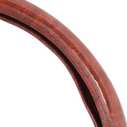 Dark Wood Grain Car Steering Wheel Cover, Standard 15 inch Size, Made to Fit Most Auto Truck Van SUV