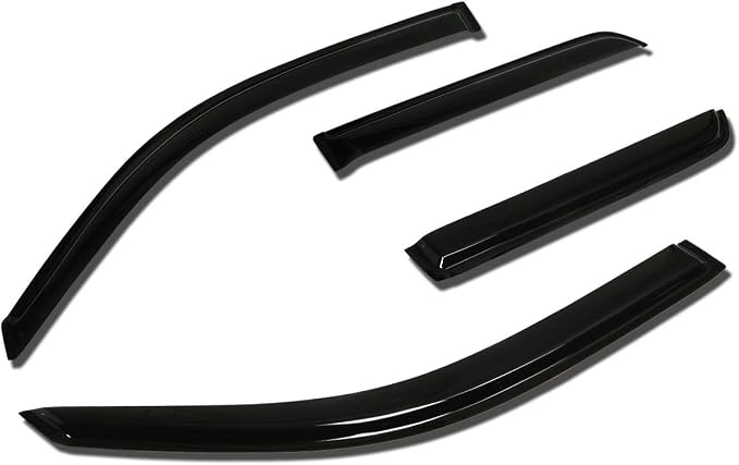 4Pcs Tape-On Window Visor Rain Guard Compatible with 2003-2009 Toyota 4Runner, Rain Shields Vent Shade Wind Deflector, Acrylic