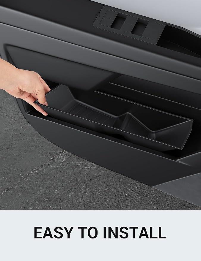 Tesla Cybertruck Door Side Storage Box Front Rear Door Tray Organizer Slot Pockets Handle Insert Protector TPE Cybertruck Accessories 2024 2025 4PCS