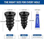 21PCS Tire Repair Rubber Nail Kit - Complete Screw Plug Kit with Glue, Fast Fix for Flat Tires on Car, Truck, Motorcycle, SUV & More