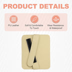 Car Sun Visor Organizer 6.02" x 4.76" Leather Multi-Pocket Visor Card Sleeve Pocket Car Truck SUV Interior Storage Pouch for Driving License Credit Cards Bills Sunglasses, Beige