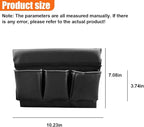 Car Window Armrest Storage Box, Leather Car Side Door Armrest Organizer Storage Bag with Multiple Pockets, Universal Comfortable Elbow Rest Pad Cushion for Auto Interior Accessories (Black)
