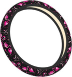 Flamingo Steering Wheel Cover for Women, Universal Auto Steering Wheel 14-15 Inch Car Interior Accessories with 2PCS Car Coasters, Suitable for Men and Women