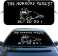 Dark Humor Car Window Sun Shield Funny Cartoon Animals Sarcastic Quote Front Window Sun Shade Blocks UV Rays Sun Visor Protector for Car Sedan Truck SUV Accessories 59" L x 31.5" W