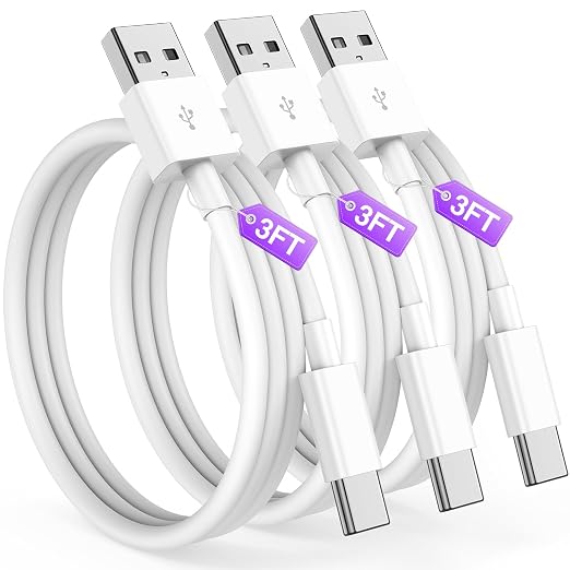 Car CarPlay Cable for iPhone 17, 16, 15 USB C Charger Cord, 3-Pack 3FT USB A to USB C Charging Cable for Apple iPhone 17/17 Pro/Air/16e/16/15 Pro Max/Plus Cord, for iPad Pro/Air 6th/5th Gen