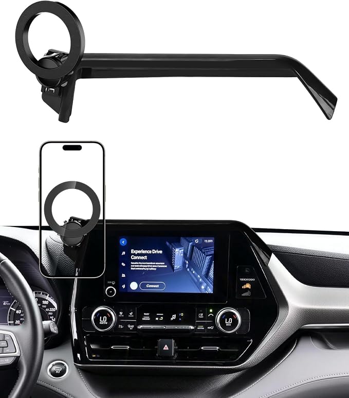 Car Phone Mount for 2020-2026 Toyota Highlander 8-inch Screen Accessories | L/LE/Hybrid XLE Magnetic Cell Phone Holder with Magsafe 360° Rotation Hands-Free Not Affect Air Vent (Not fit 12.3 inch)