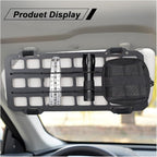 Vehicle Rigid MOLLE Panel, Car Sun Visor Organizer Tactical Gear Rack, EDC Pouch Tool Holster Truck Equipment Mount Plate, Auto Interior Modular Storage Shelf Accessories (Visor Panel)