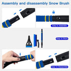 Ice Scrapers for Car Windshield, Upgraded 31 Inch Snow Scraper and Brush Combo Extendable 360° Pivoting Ice Snow Removal Tool for Car, Truck, SUV, Christmas(Blue)