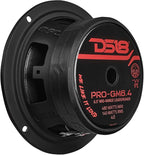 PRO-GM6.4 Loudspeaker - 6.5", Midrange, Black Steel Basket, 480W Max, 140W RMS, 4 Ohms - Premium Quality Audio Door Speakers for Car or Truck Stereo Sound System (1 Speaker)