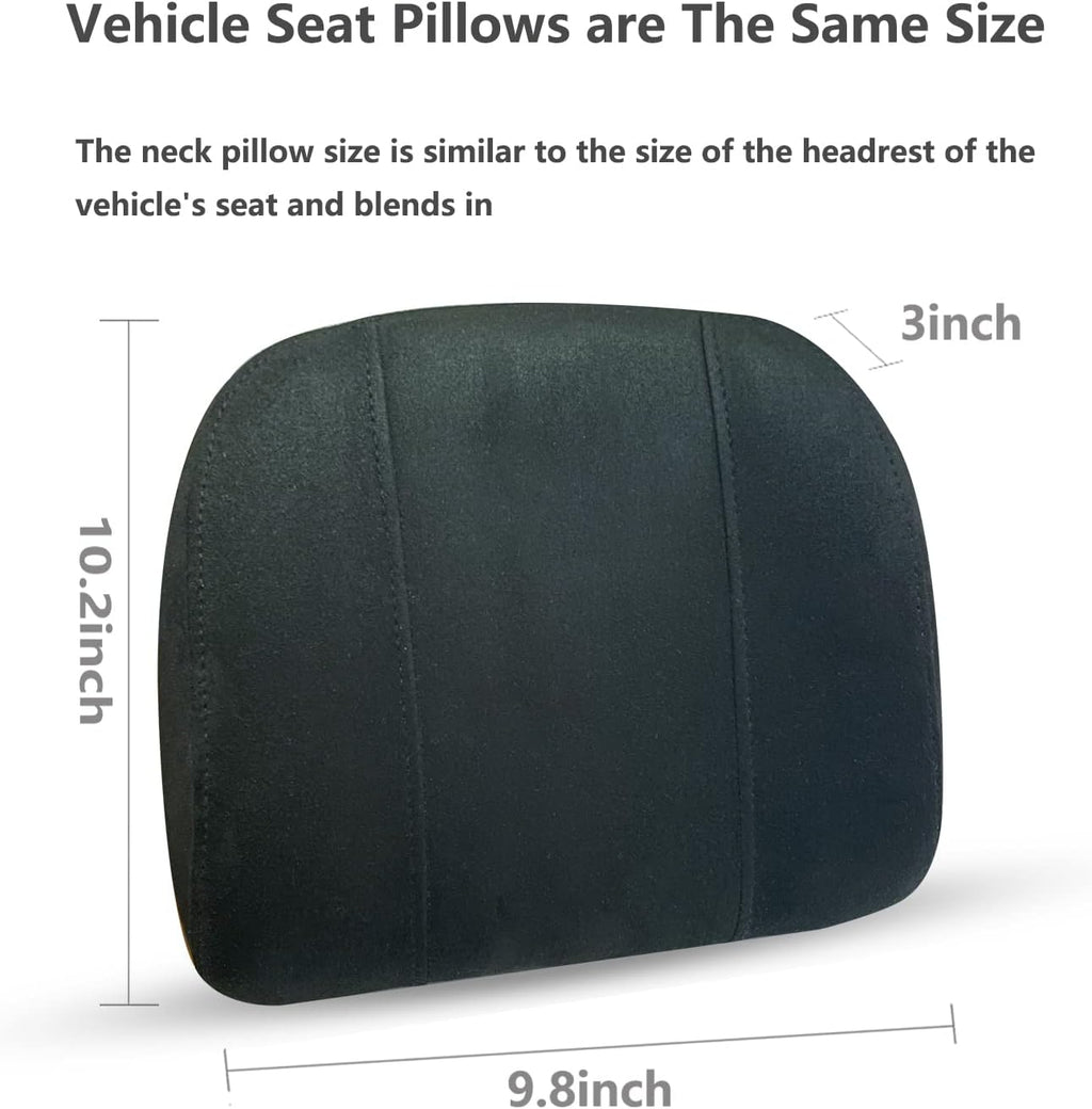 Memory Foam Car Neck Pillow — Washable Driving Headrest Support